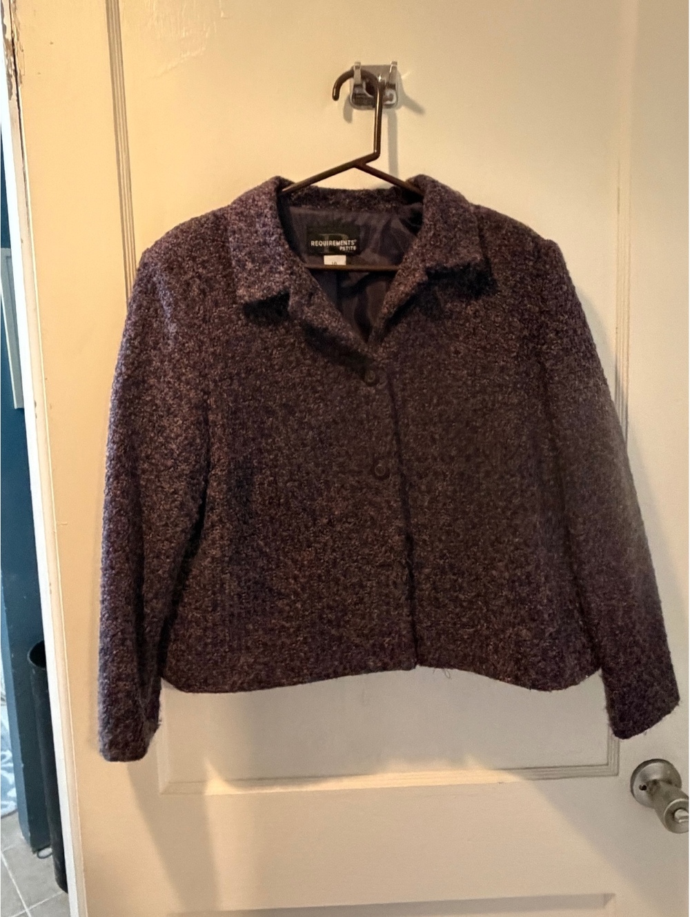 Requirements Petite purple textured jacket
